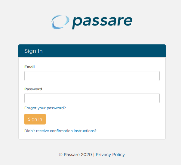 Passare login screen