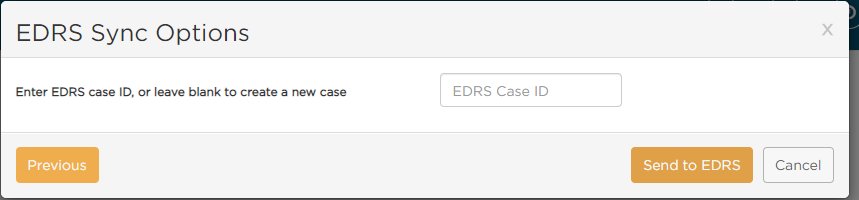 Enter your EDRS case ID