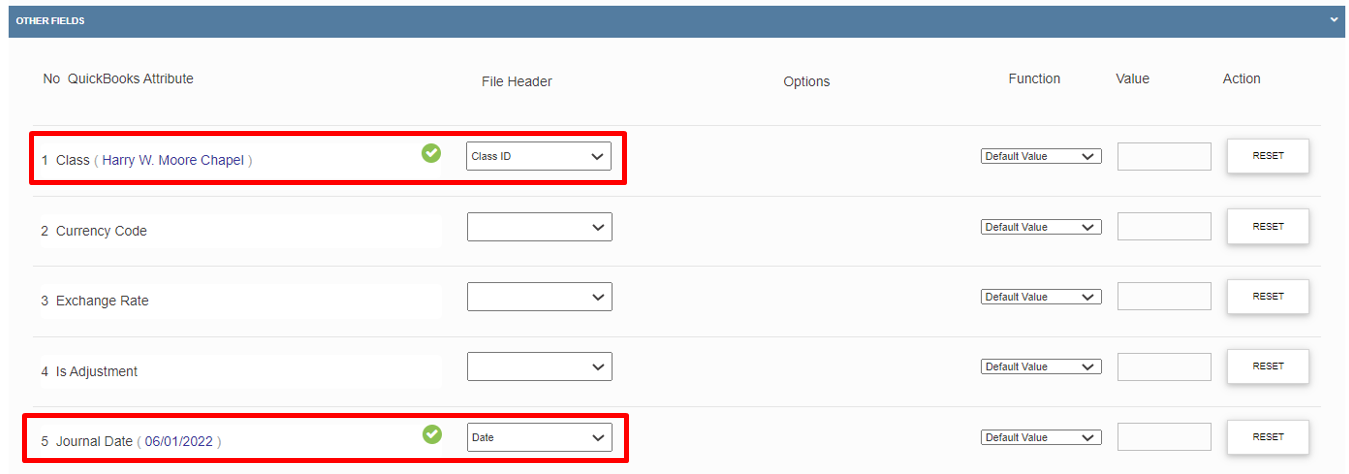 Map accounts in QuickBooks 2