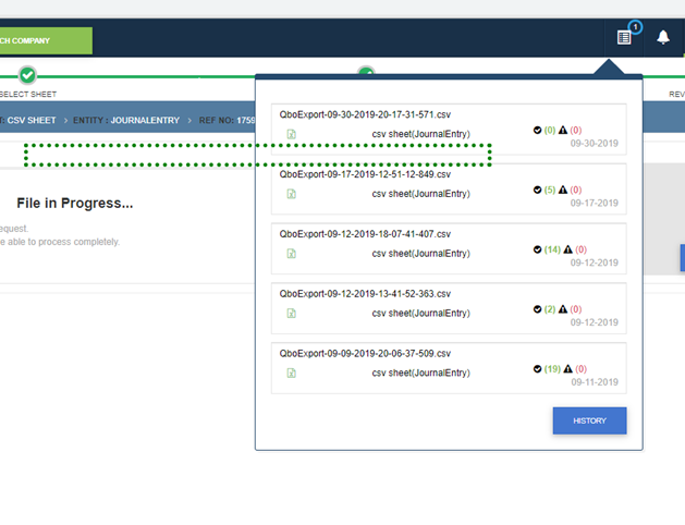 File imports in QuickBooks