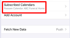 select "subscribed calendars" 
