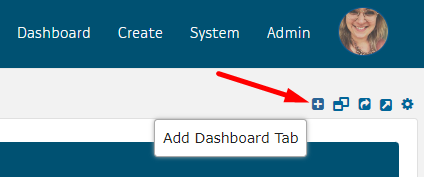 Select Add Dashboard Tab