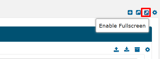 Enable Fullscreen arrow icon