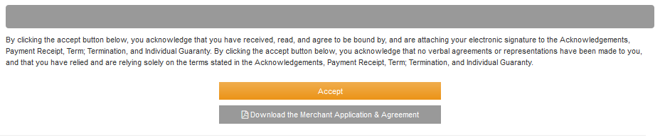 Button to accept application