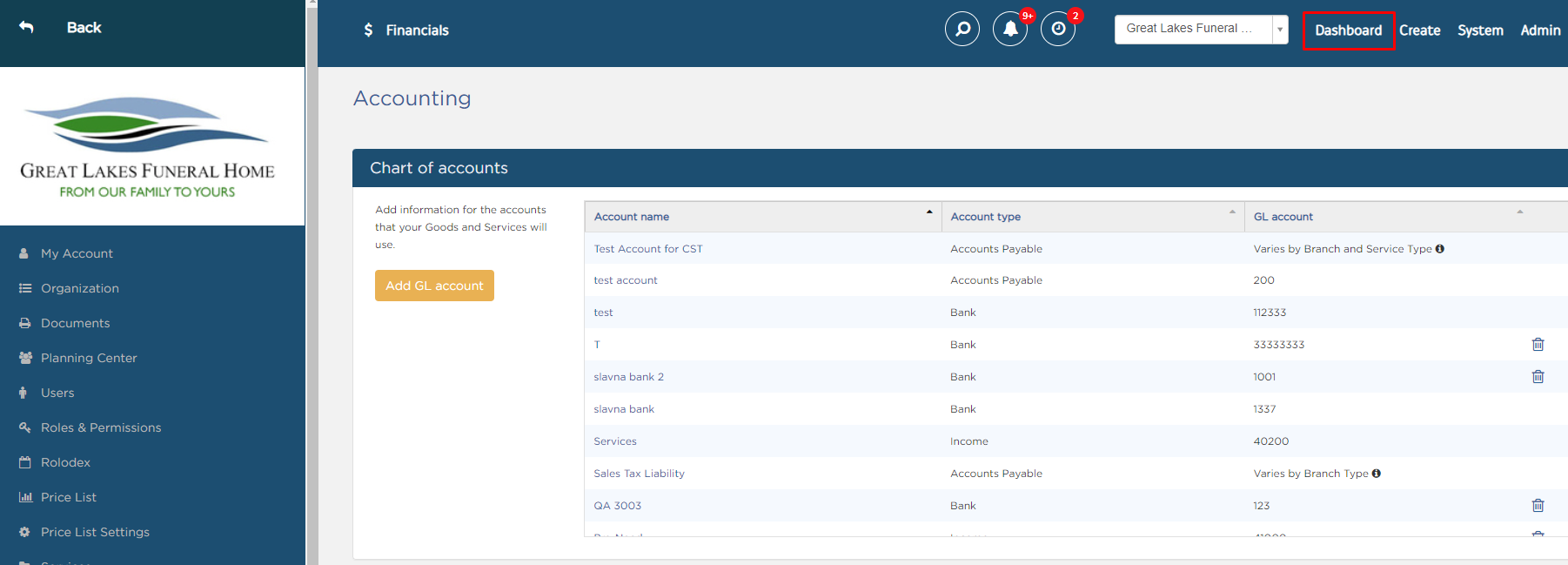 First, open Sage 50 Accounting and Passare.   Select Dashboard 