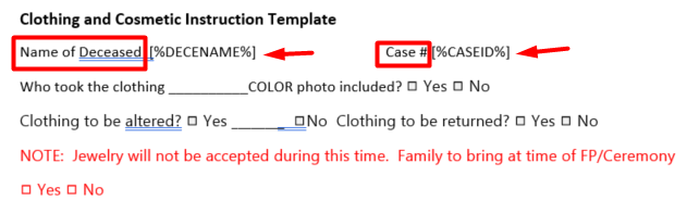 Clothing and Cosmetic Instruction Template