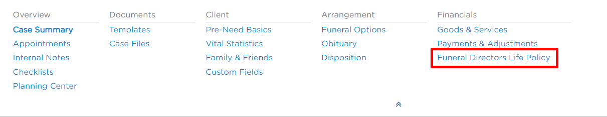Select Funeral Directors Life Policy page