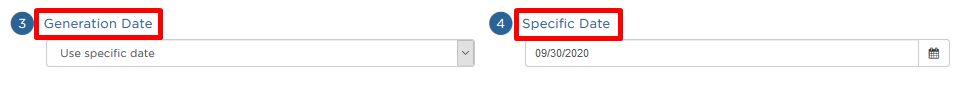 Generation Date and Specific Date