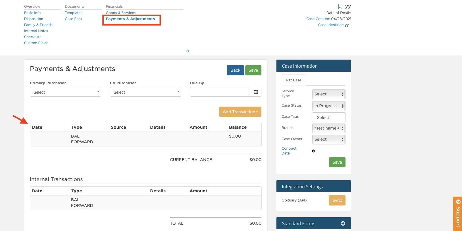 If the case is signed, go to the Payments & Adjustments tab under the Financials tab. Make sure the payments have been entered in.